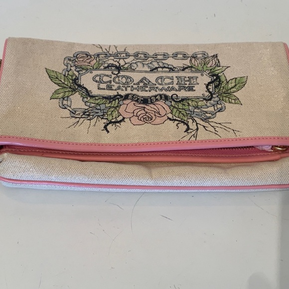COACH RARE PARKER FOLDOVER TATTOO CLUTCH BAG - Picture 5 of 9